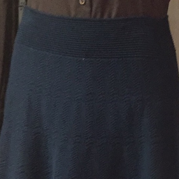 NWOT Slip in Navy blue knit skirt - Picture 2 of 6